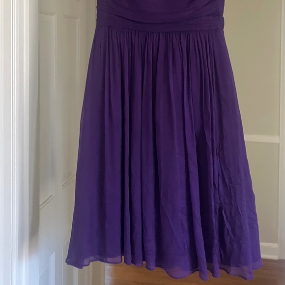 J. Crew Silk Chiffon Mirabelle Dress Size 4 Dark Eggplant - Picture 3 of 7